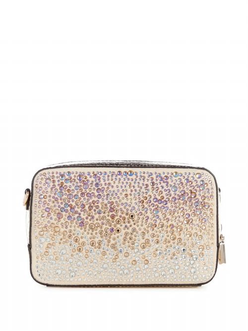 Guess Lua Rhinestone Mini Crossbody Goud | GUESS-SN28856