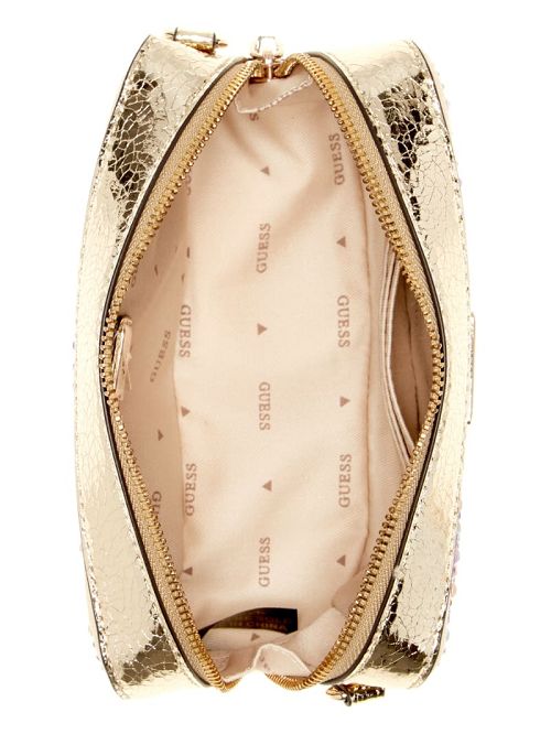Guess Lua Rhinestone Mini Crossbody Goud | GUESS-SN28856