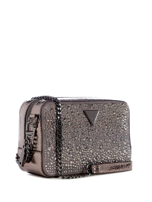 Guess Lua Rhinestone Mini Crossbody Metal | GUESS-SN28832