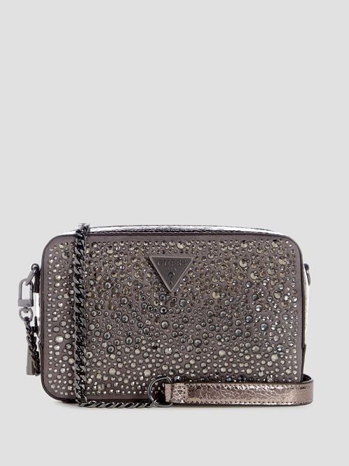 Guess Lua Rhinestone Mini Crossbody Metal | GUESS-SN28832