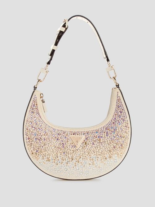 Guess Lua Rhinestone Shoulder Bag Goud | GUESS-SN29142