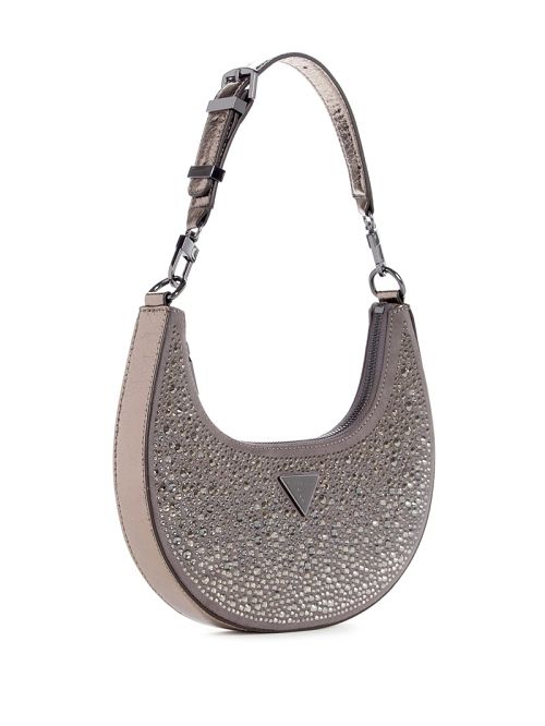 Guess Lua Rhinestone Shoulder Bag Metal | GUESS-SN29097