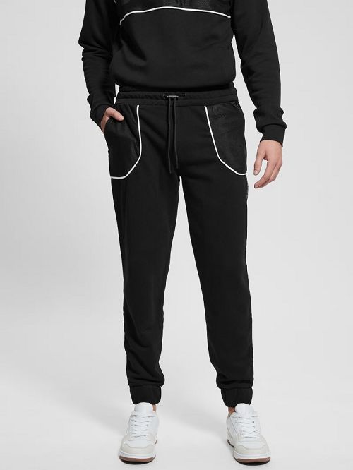 Guess Lugh Cuffed Joggers Zwart | GUESS-SN31473
