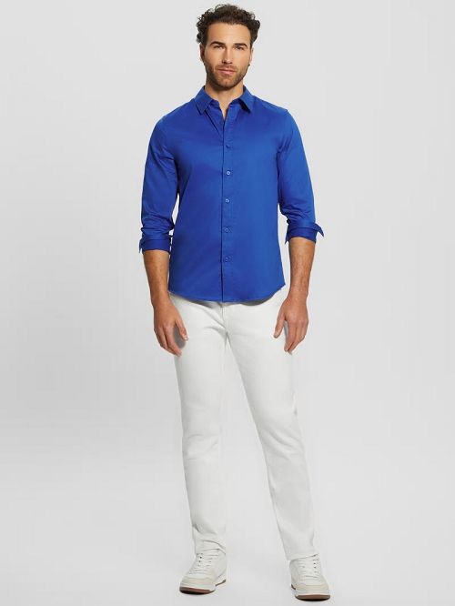 Guess Luxe Stretch Shirt Blauw | GUESS-SN31262
