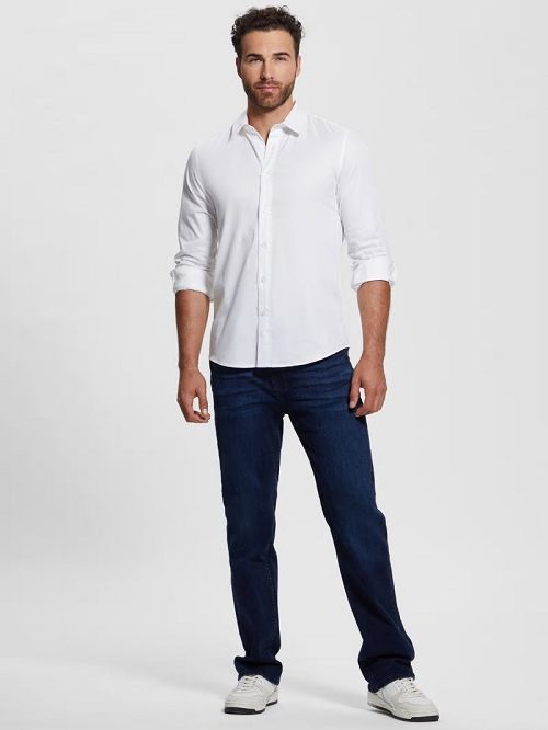 Guess Luxe Stretch Shirt Wit | GUESS-SN31301