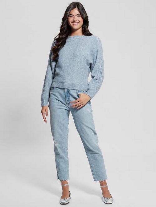 Guess Malorie Dolman Sweater Blauw | GUESS-SN27692