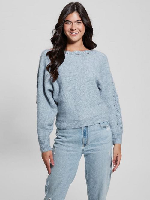 Guess Malorie Dolman Sweater Blauw | GUESS-SN27692