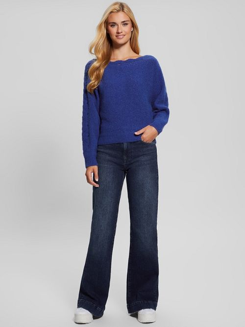 Guess Malorie Dolman Sweater Blauw | GUESS-SN27757