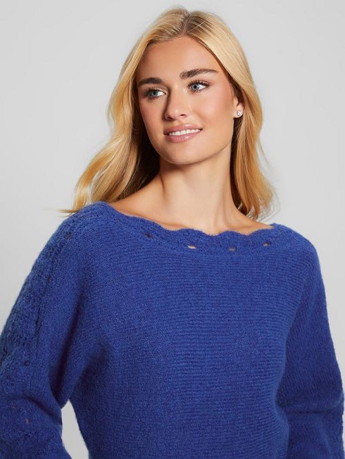 Guess Malorie Dolman Sweater Blauw | GUESS-SN27757