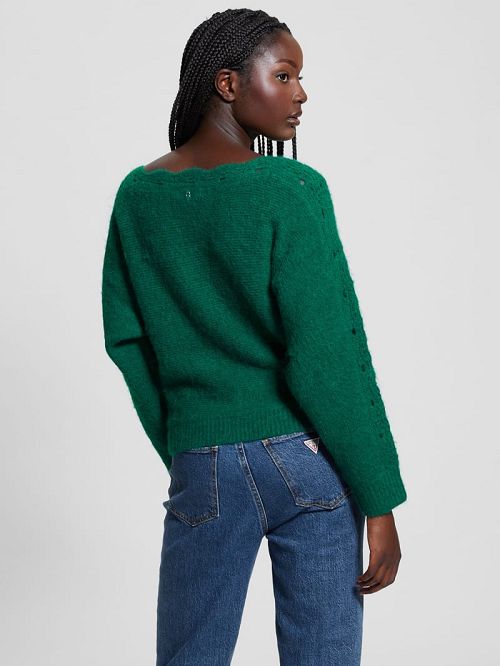 Guess Malorie Dolman Sweater Groen | GUESS-SN27250
