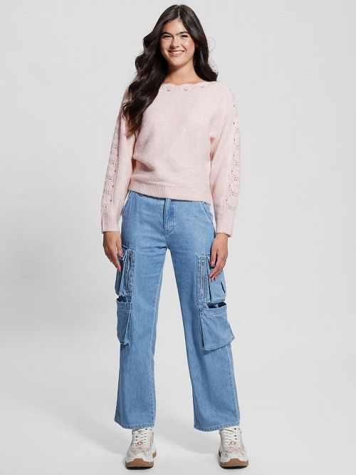 Guess Malorie Dolman Sweater Roze | GUESS-SN27678