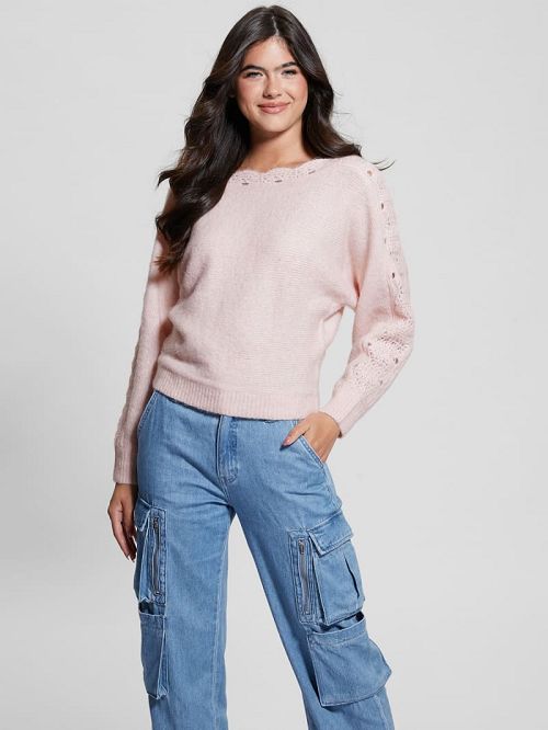 Guess Malorie Dolman Sweater Roze | GUESS-SN27678