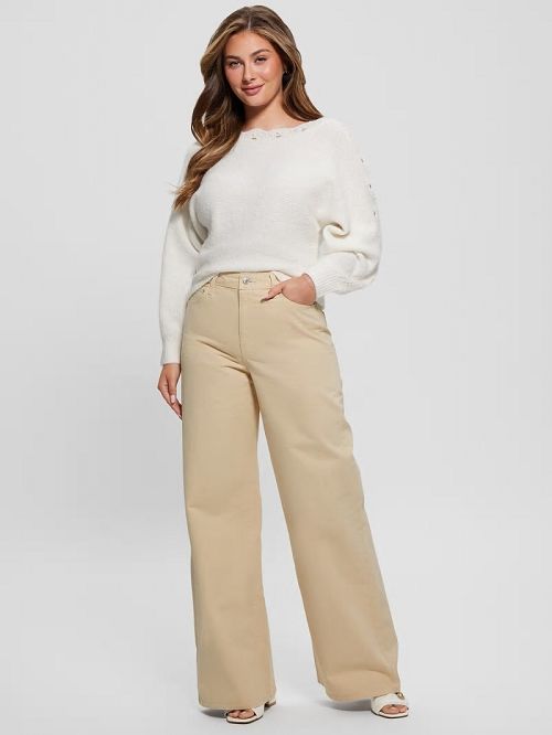 Guess Malorie Dolman Sweater Wit | GUESS-SN27805