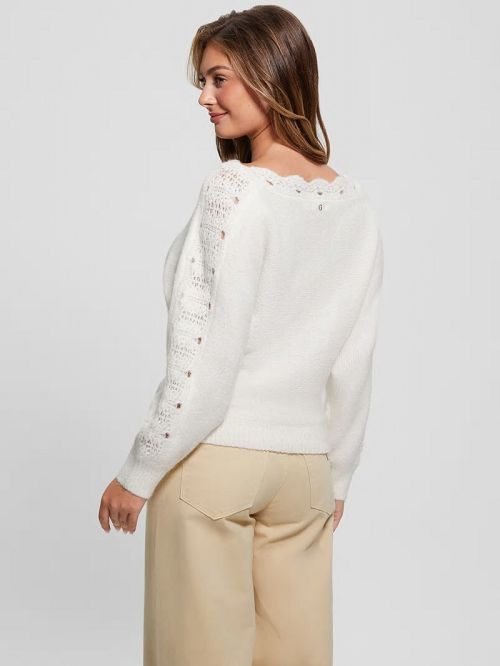 Guess Malorie Dolman Sweater Wit | GUESS-SN27805