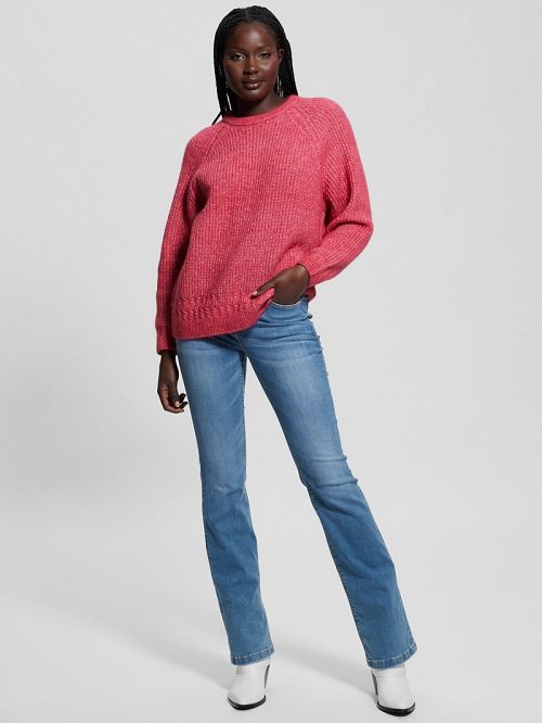Guess Margot Cable-Knit Sweater Roze | GUESS-SN27764