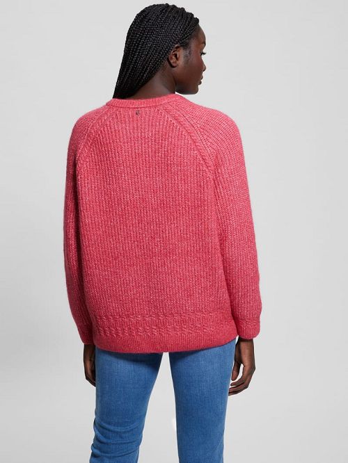 Guess Margot Cable-Knit Sweater Roze | GUESS-SN27764