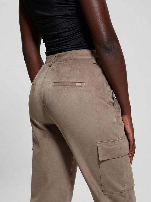 Guess Mariza Faux-Suede Cargo Pants Bruin | GUESS-SN28318