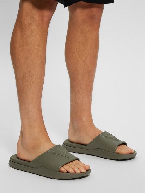 Guess Marock Pool Slides Groen | GUESS-SN31919