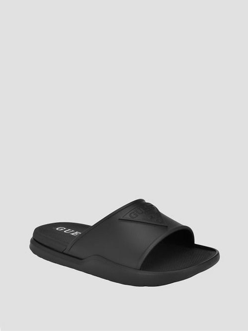 Guess Marock Pool Slides Zwart | GUESS-SN31915