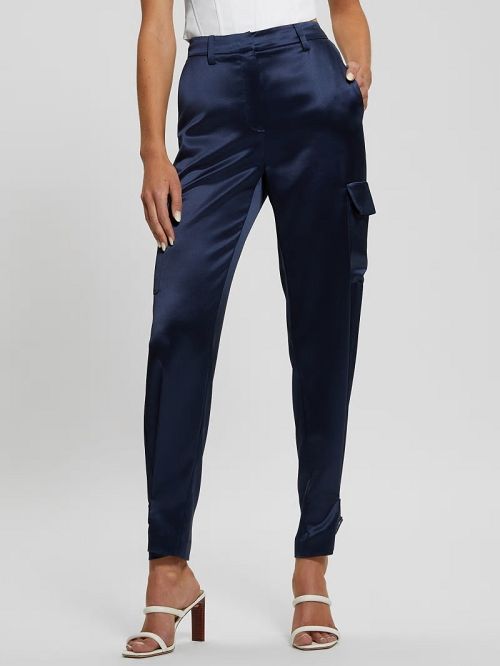 Guess Marzia Satin Joggers Blauw | GUESS-SN28325