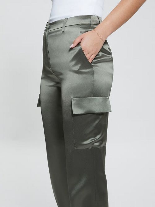 Guess Marzia Satin Joggers Groen | GUESS-SN28313
