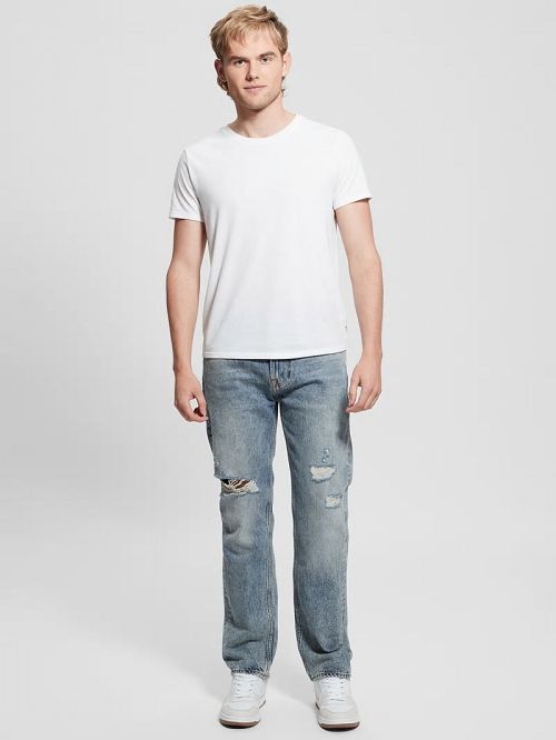 Guess Mason Destroyed Jeans Blauw | GUESS-SN30350