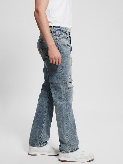 Guess Mason Destroyed Jeans Blauw | GUESS-SN30350