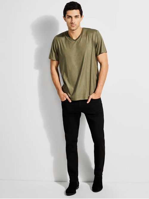 Guess Mason V-Neck Tee Groen | GUESS-SN30585