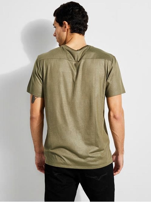 Guess Mason V-Neck Tee Groen | GUESS-SN30585