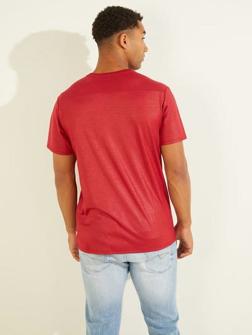 Guess Mason V-Neck Tee Rood | GUESS-SN30552