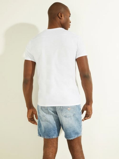 Guess Mason V-Neck Tee Wit | GUESS-SN30553