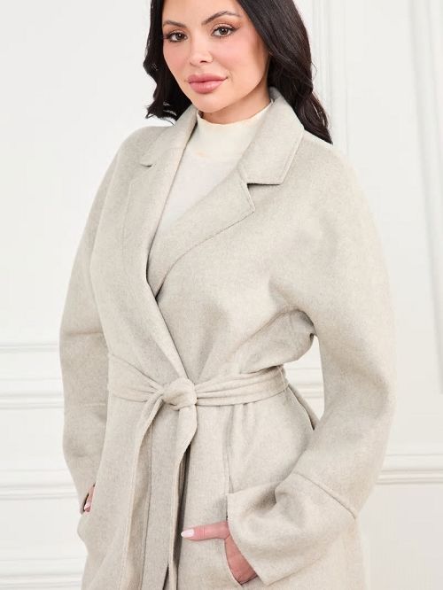 Guess Maxime Wool-Blend Coat Grijs | GUESS-SN27948