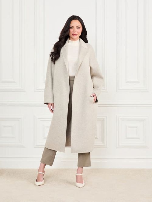 Guess Maxime Wool-Blend Coat Grijs | GUESS-SN27948