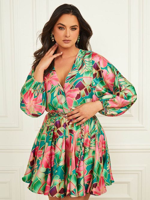 Guess Maya Paradiso Belted Dress Multi | GUESS-SN26740