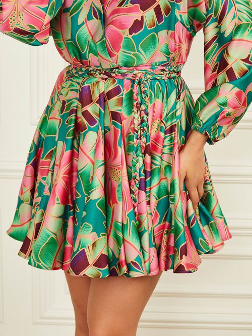 Guess Maya Paradiso Belted Dress Multi | GUESS-SN26740