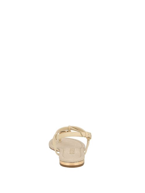 Guess Meaa Chain T-Strap Sandals Beige | GUESS-SN29624