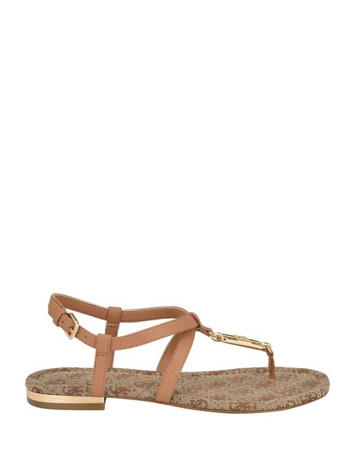 Guess Meaa Chain T-Strap Sandals Bruin | GUESS-SN29608