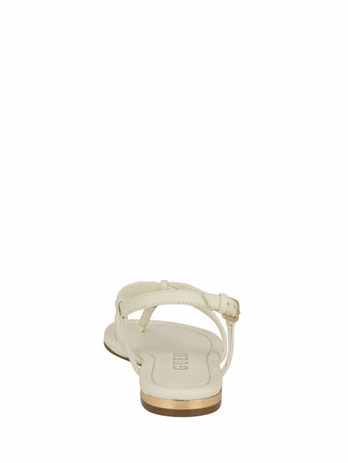 Guess Meaa Chain T-Strap Sandals Wit | GUESS-SN29600
