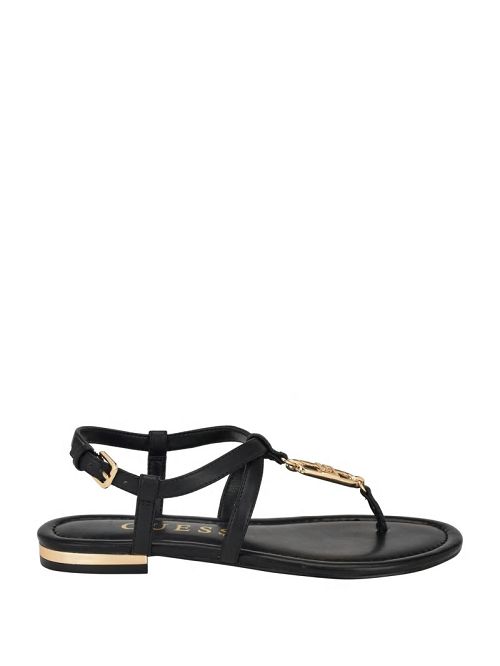 Guess Meaa Chain T-Strap Sandals Zwart | GUESS-SN29591