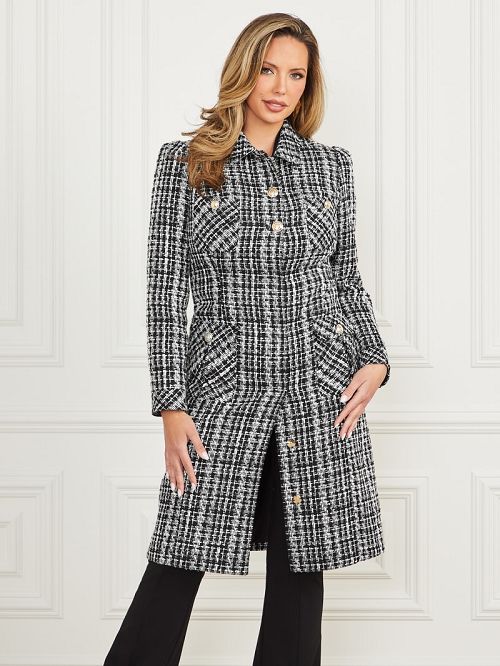 Guess Megan Tweed Coat Zwart | GUESS-SN27892
