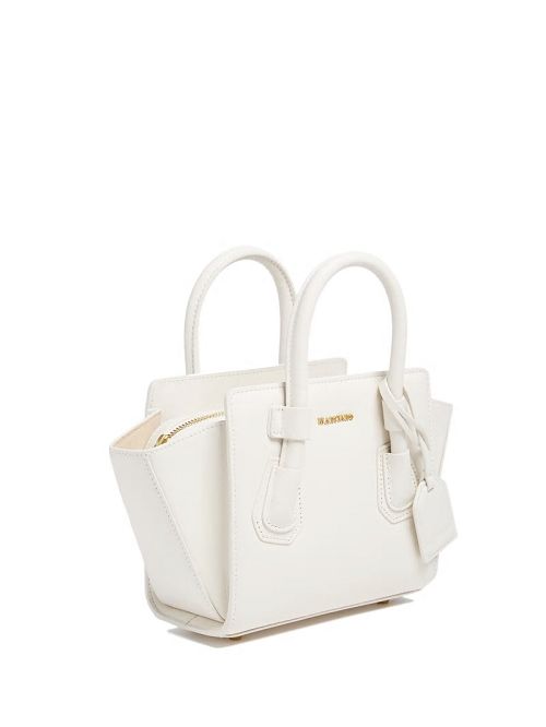Guess Merava Leather Mini Satchel Wit | GUESS-SN29275