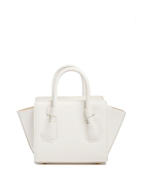 Guess Merava Leather Mini Satchel Wit | GUESS-SN29275