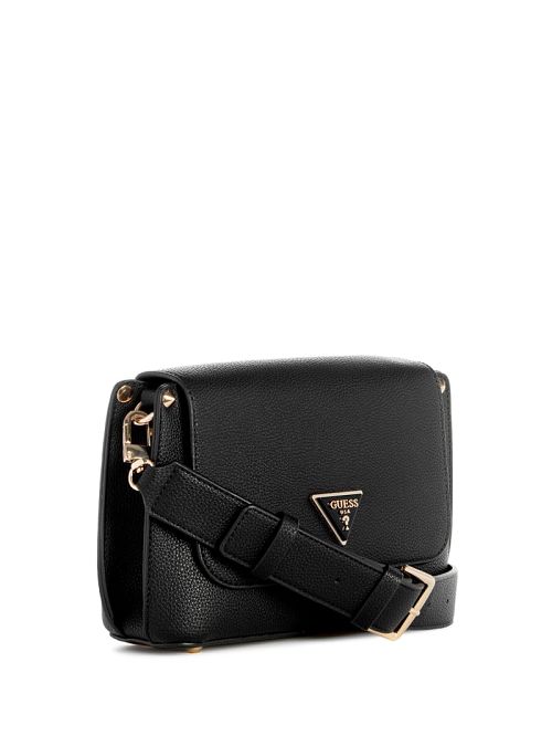 Guess Meridian Fold-Over Shoulder Bag Zwart | GUESS-SN29111