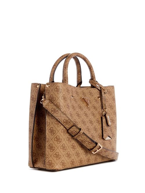 Guess Meridian Signature Girlfriend Satchel Bruin | GUESS-SN29202