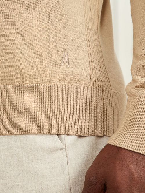 Guess Merino Wool Turtleneck Sweater Beige | GUESS-SN30902