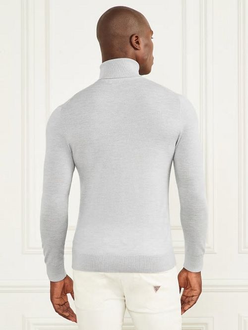 Guess Merino Wool Turtleneck Sweater Grijs | GUESS-SN30944