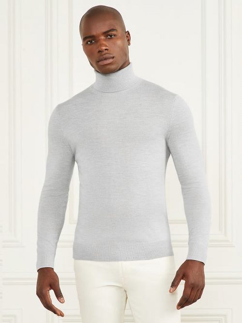 Guess Merino Wool Turtleneck Sweater Grijs | GUESS-SN30944