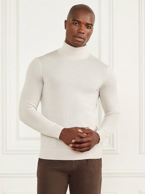 Guess Merino Wool Turtleneck Sweater Wit | GUESS-SN30948