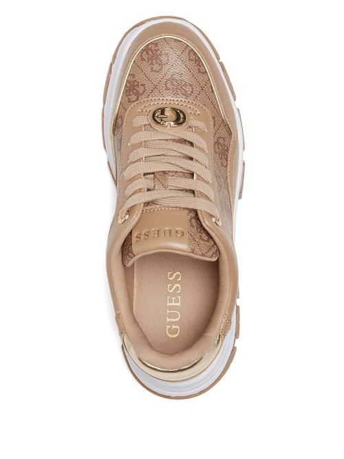 Guess Metallic Quattro G Joggers Beige | GUESS-SN29578
