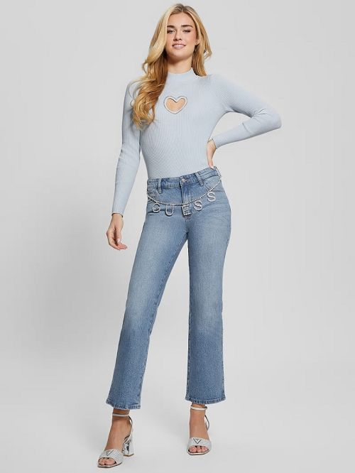 Guess Mia Cut-Out Bodysuit Blauw | GUESS-SN27738